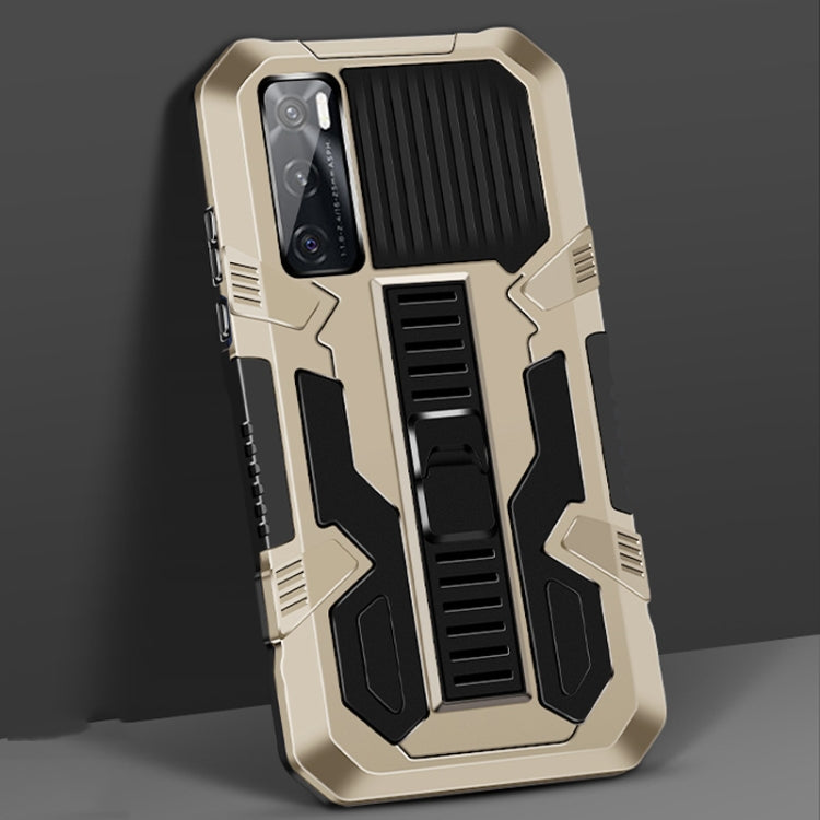 For vivo V20 SE Vanguard Warrior All Inclusive Double-color Shockproof TPU + PC Protective Case with Holder