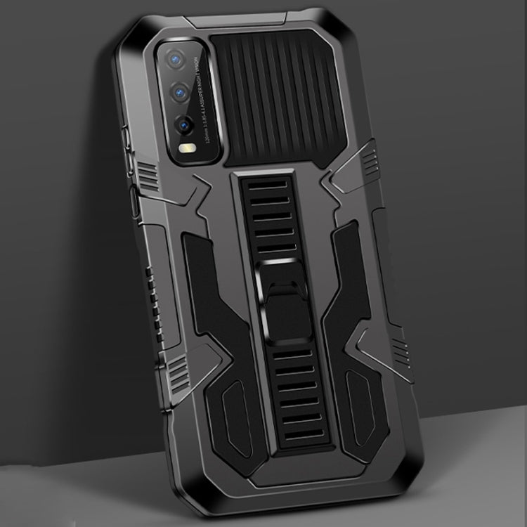 For vivo Y20 / Y20S Vanguard Warrior All Inclusive Double-color Shockproof TPU + PC Protective Case with Holder