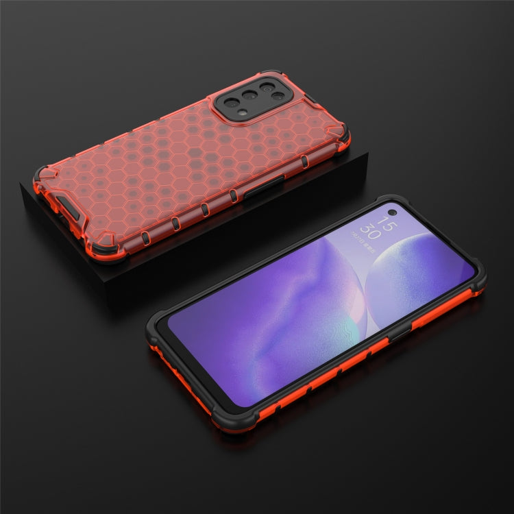 For Oppo Reno5 5G Shockproof Honeycomb PC + TPU Case