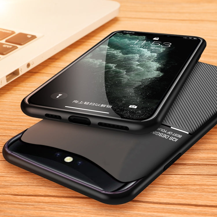 For OPPO Find X Classic Tilt Strip Grain Magnetic Shockproof PC + TPU Case