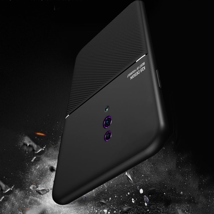 For OPPO K3 Classic Tilt Strip Grain Magnetic Shockproof PC + TPU Case