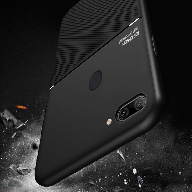 For OPPO R15 Classic Tilt Strip Grain Magnetic Shockproof PC + TPU Case