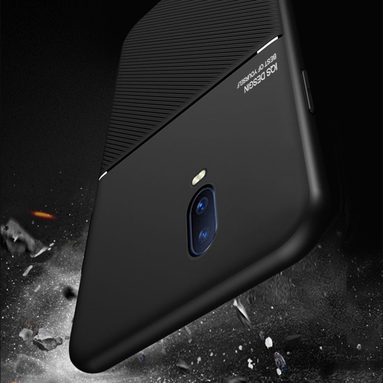 For OPPO R17 Classic Tilt Strip Grain Magnetic Shockproof PC + TPU Case