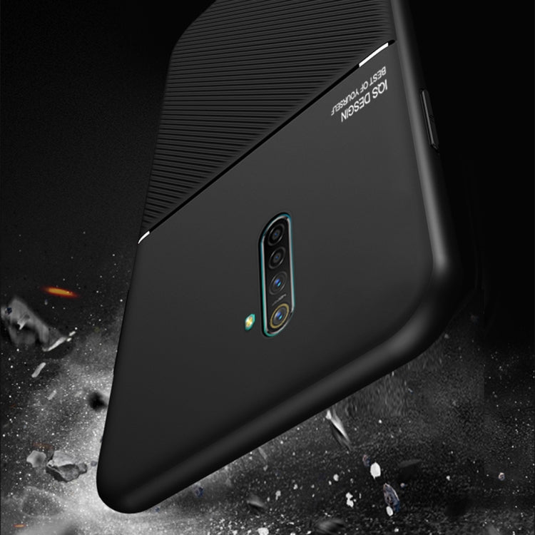 For OPPO Reno Ace Classic Tilt Strip Grain Magnetic Shockproof PC + TPU Case