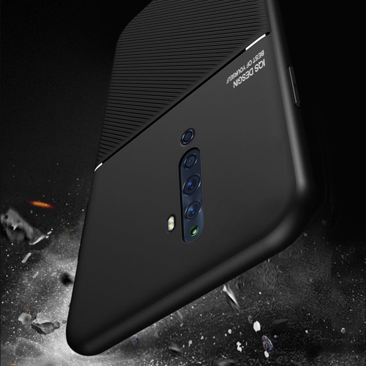 For OPPO Reno2 Z Classic Tilt Strip Grain Magnetic Shockproof PC + TPU Case