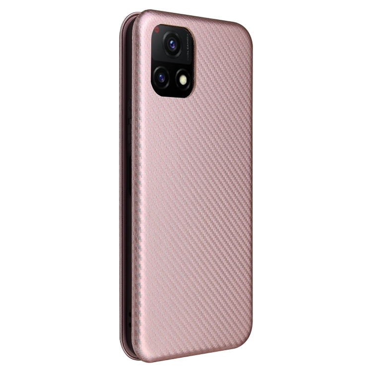 For vivo Y52s 5G / iQOO U3 Carbon Fiber Texture Horizontal Flip TPU + PC + PU Leather Case with Card Slot