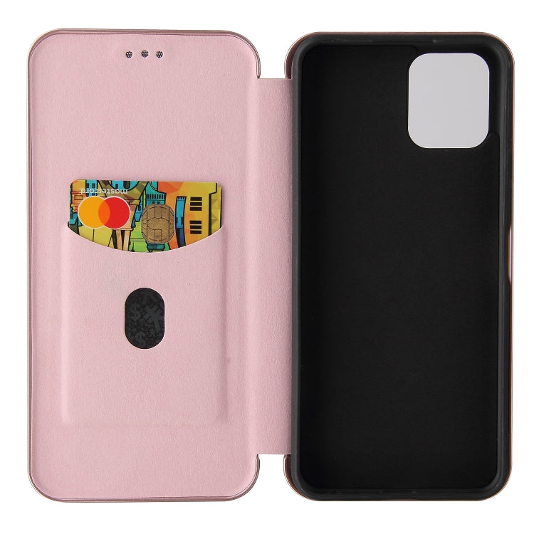 For vivo Y52s 5G / iQOO U3 Carbon Fiber Texture Horizontal Flip TPU + PC + PU Leather Case with Card Slot