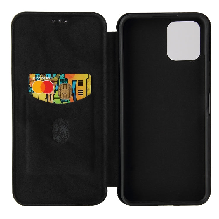 For vivo Y52s 5G / iQOO U3 Carbon Fiber Texture Horizontal Flip TPU + PC + PU Leather Case with Card Slot