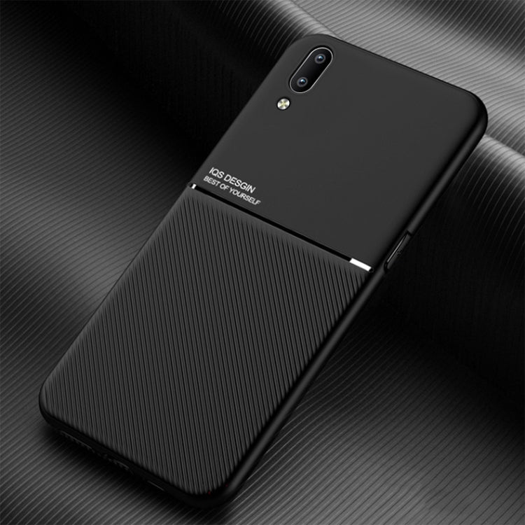 For vivo NEX (Screen Fingerprint) Classic Tilt Strip Grain Magnetic Shockproof PC + TPU Case