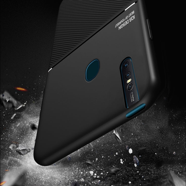For vivo S1 Classic Tilt Strip Grain Magnetic Shockproof PC + TPU Case