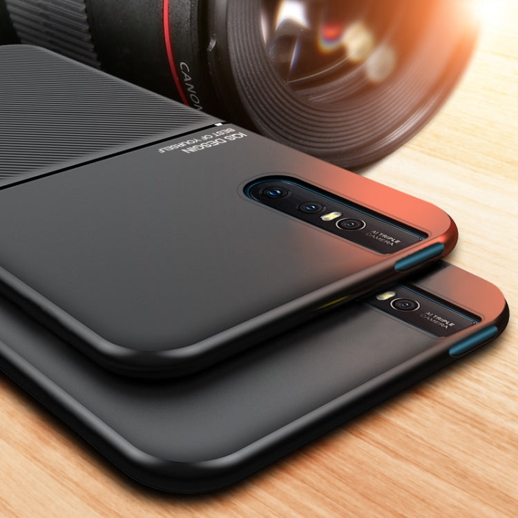 For vivo X27 Pro Classic Tilt Strip Grain Magnetic Shockproof PC + TPU Case