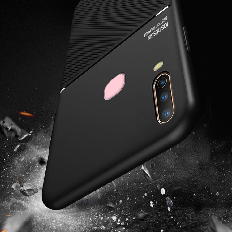 For vivo Y3 / Y17 Classic Tilt Strip Grain Magnetic Shockproof PC + TPU Case