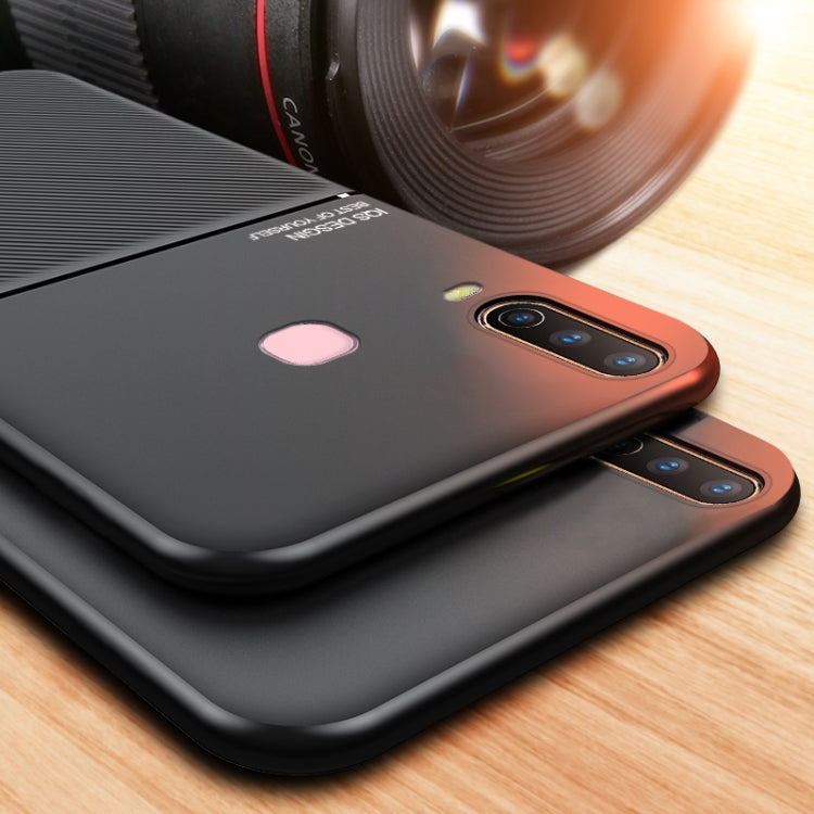 For vivo Y3 / Y17 Classic Tilt Strip Grain Magnetic Shockproof PC + TPU Case