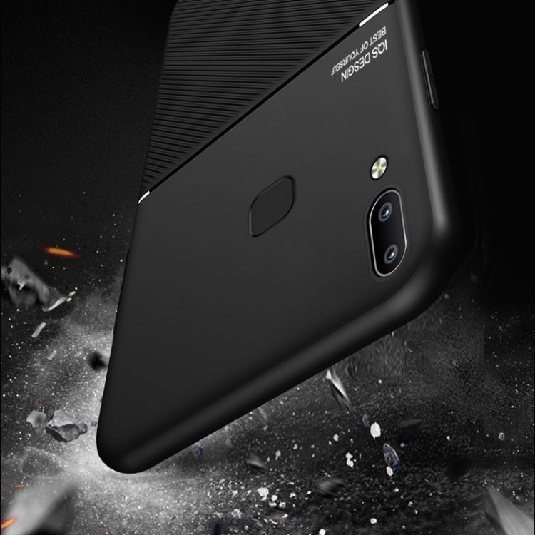 For vivo Y85 Classic Tilt Strip Grain Magnetic Shockproof PC + TPU Case