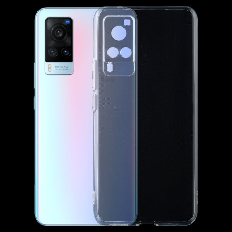 For vivo X60 0.75mm Ultra-thin Transparent TPU Soft Protective Case
