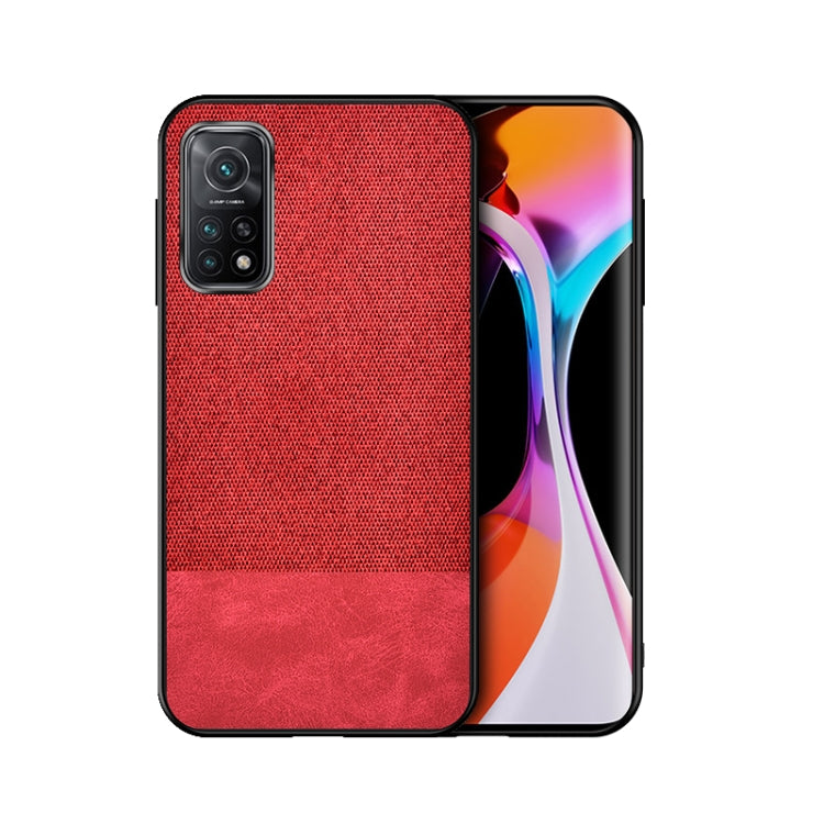 For Xiaomi Mi 10T 5G Shockproof Splicing PU + Cloth Protective Case