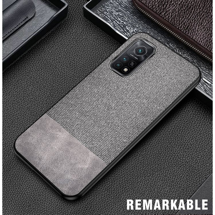For Xiaomi Mi 10T 5G Shockproof Splicing PU + Cloth Protective Case