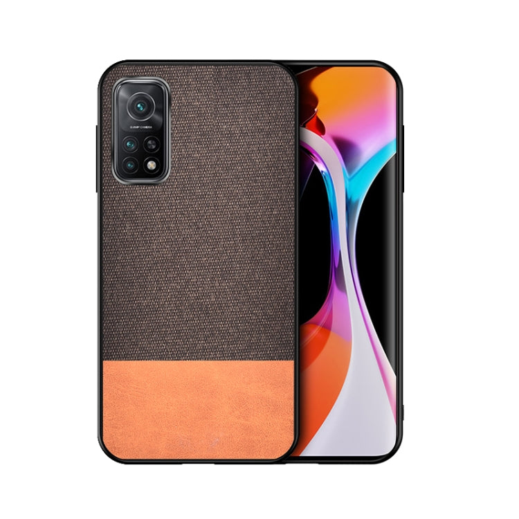 For Xiaomi Mi 10T 5G Shockproof Splicing PU + Cloth Protective Case
