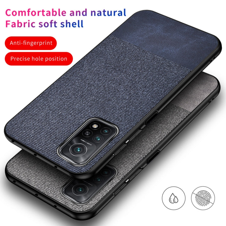 For Xiaomi Mi 10T Pro 5G Shockproof Splicing PU + Cloth Protective Case