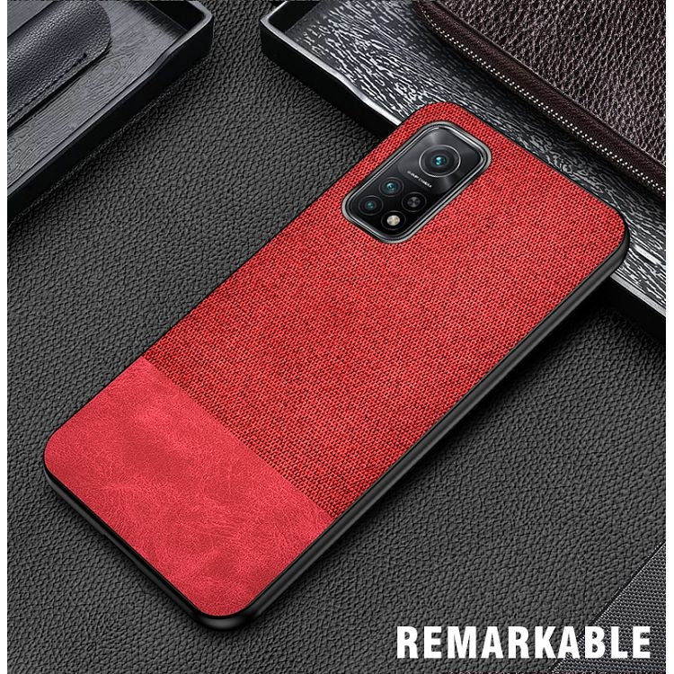For Xiaomi Mi 10T Pro 5G Shockproof Splicing PU + Cloth Protective Case