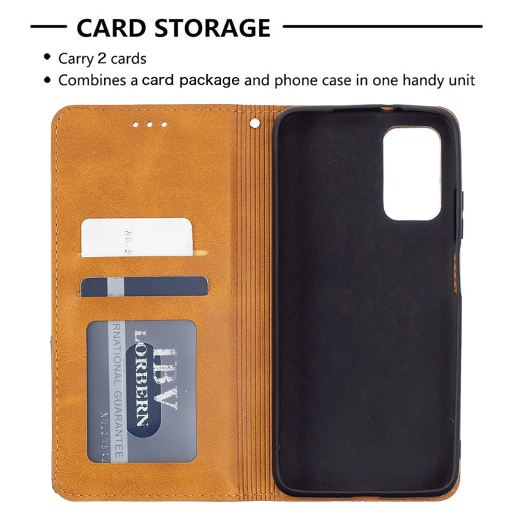 For Xiaomi Poco M3 Prismatic Invisible Magnetic Horizontal Flip Leather Case with Holder & Card Slots & Photo Frame