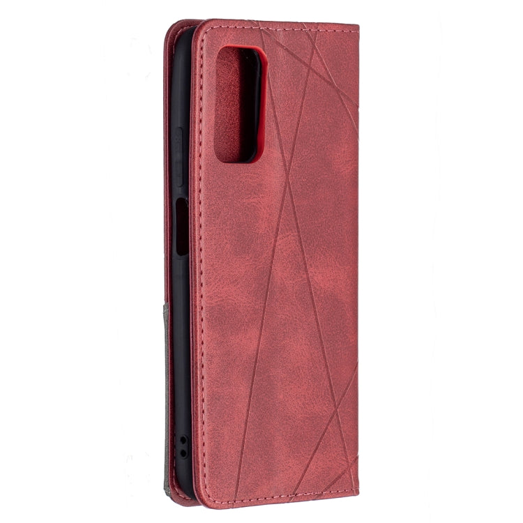 For Xiaomi Poco M3 Prismatic Invisible Magnetic Horizontal Flip Leather Case with Holder & Card Slots & Photo Frame