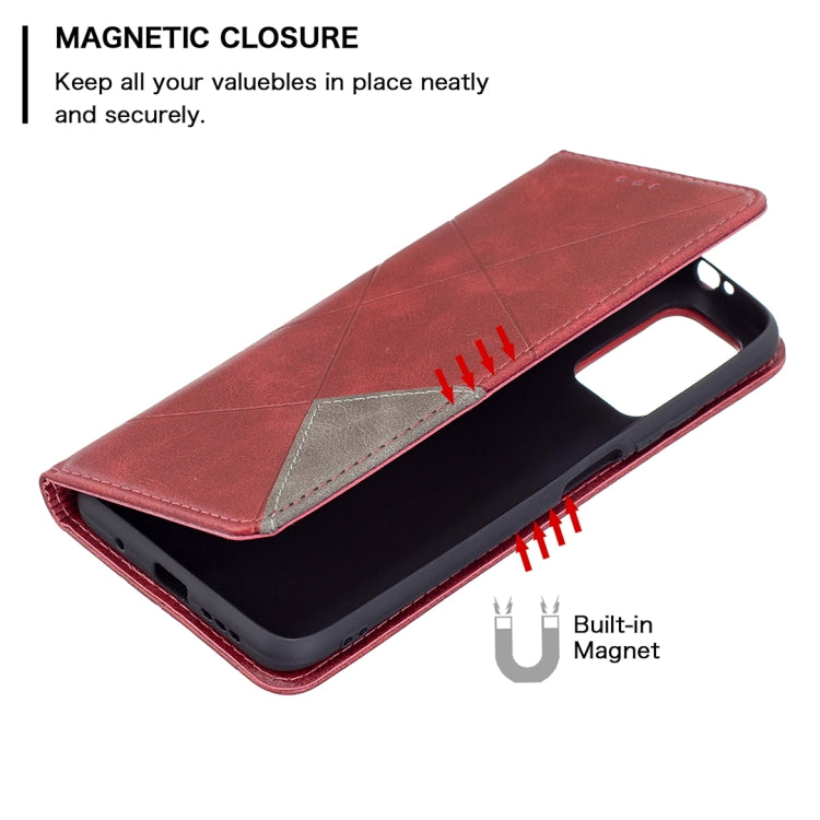 For Xiaomi Poco M3 Prismatic Invisible Magnetic Horizontal Flip Leather Case with Holder & Card Slots & Photo Frame