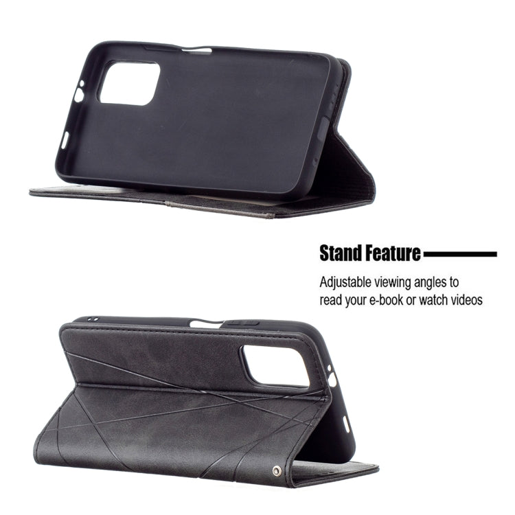 For Xiaomi Poco M3 Prismatic Invisible Magnetic Horizontal Flip Leather Case with Holder & Card Slots & Photo Frame