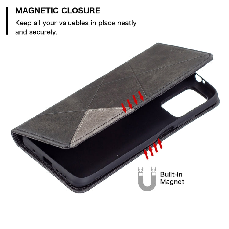 For Xiaomi Poco M3 Prismatic Invisible Magnetic Horizontal Flip Leather Case with Holder & Card Slots & Photo Frame