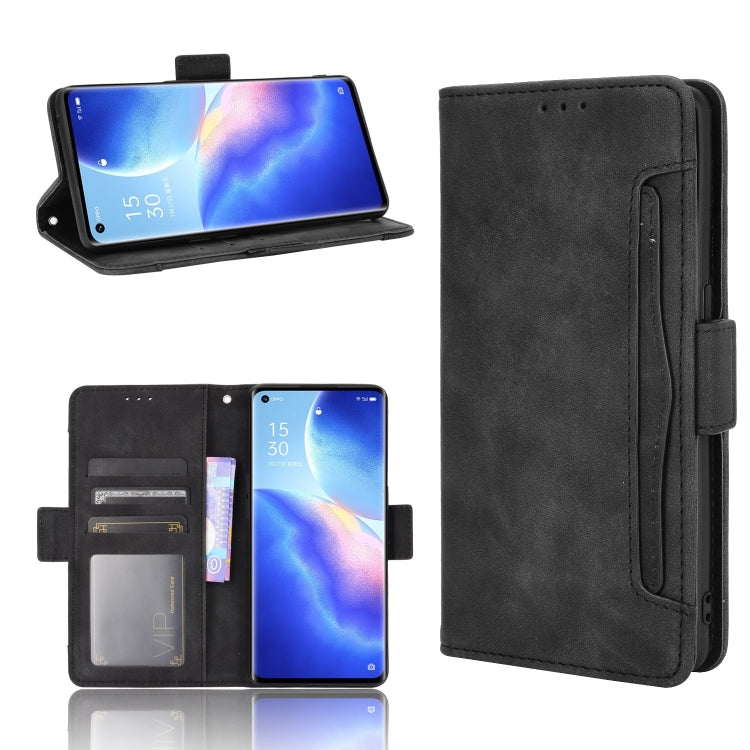 For OPPO Reno5 Pro 5G Skin Feel Calf Pattern Horizontal Flip Leather Case with Holder & Card Slots & Photo Frame