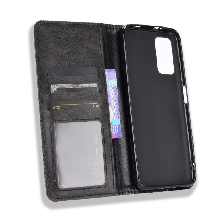 For Xiaomi Redmi 9T/ 9 Power Magnetic Buckle Retro Crazy Horse Texture Horizontal Flip Leather Case with Holder & Card Slots & Photo Frame