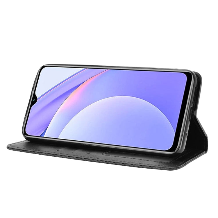 For Xiaomi Redmi 9T/ 9 Power Magnetic Buckle Retro Crazy Horse Texture Horizontal Flip Leather Case with Holder & Card Slots & Photo Frame