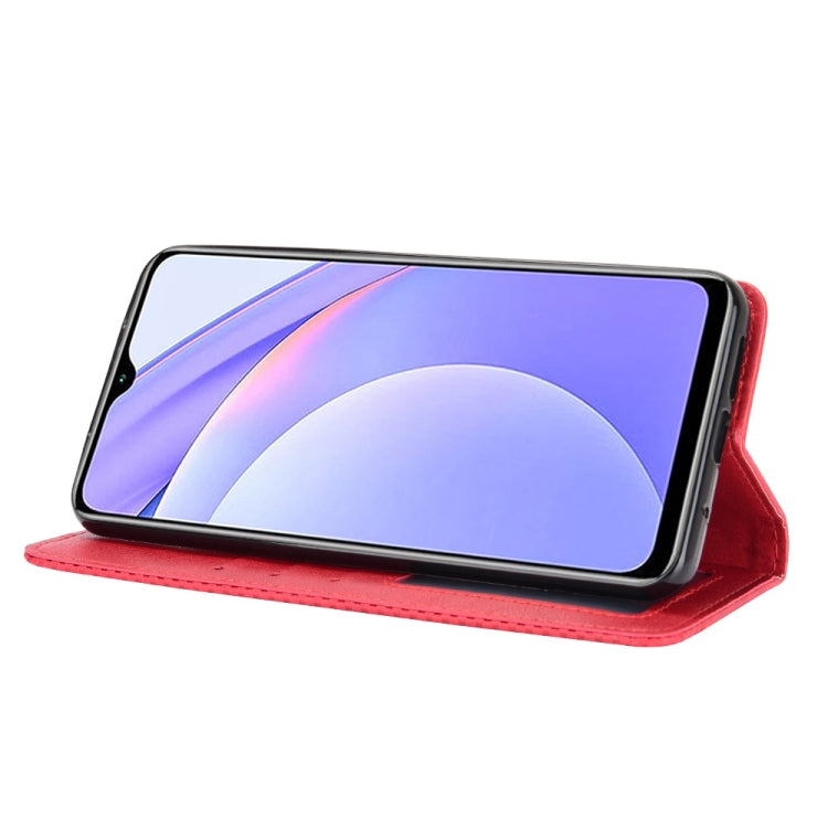 For Xiaomi Redmi 9T/ 9 Power Magnetic Buckle Retro Crazy Horse Texture Horizontal Flip Leather Case with Holder & Card Slots & Photo Frame