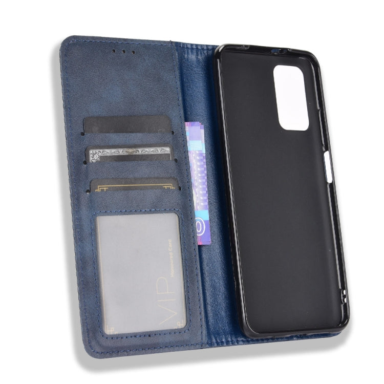 For Xiaomi Redmi 9T/ 9 Power Magnetic Buckle Retro Crazy Horse Texture Horizontal Flip Leather Case with Holder & Card Slots & Photo Frame