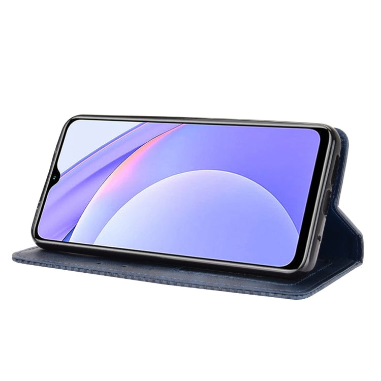 For Xiaomi Redmi 9T/ 9 Power Magnetic Buckle Retro Crazy Horse Texture Horizontal Flip Leather Case with Holder & Card Slots & Photo Frame