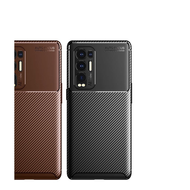 For OPPO Reno5 Pro Plus Carbon Fiber Texture Shockproof TPU Case