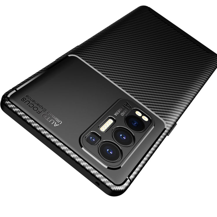For OPPO Reno5 Pro Plus Carbon Fiber Texture Shockproof TPU Case