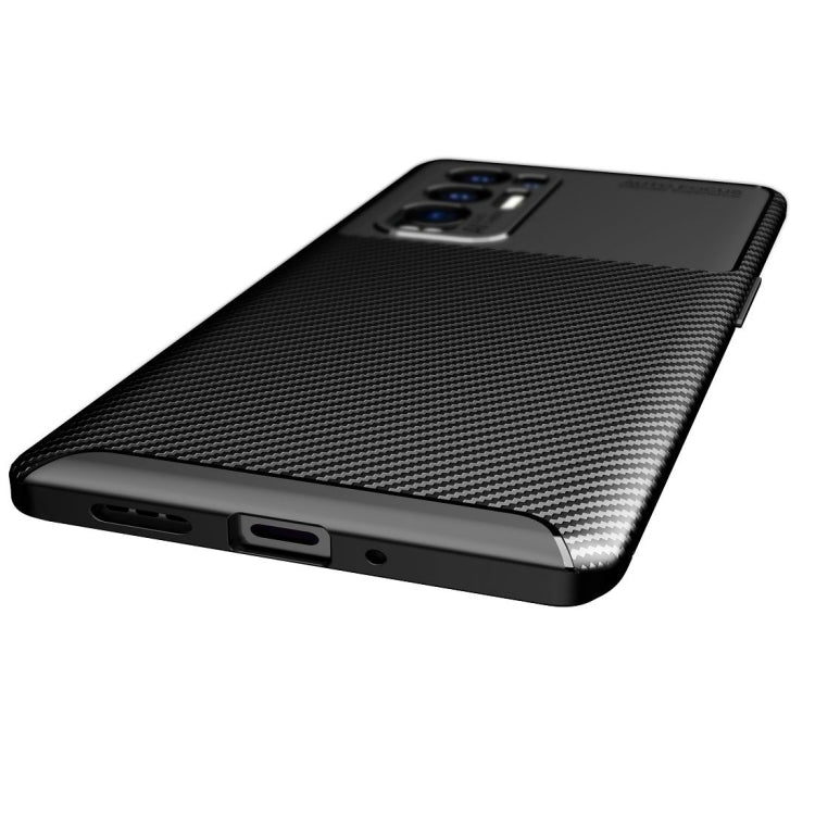 For OPPO Reno5 Pro Plus Carbon Fiber Texture Shockproof TPU Case