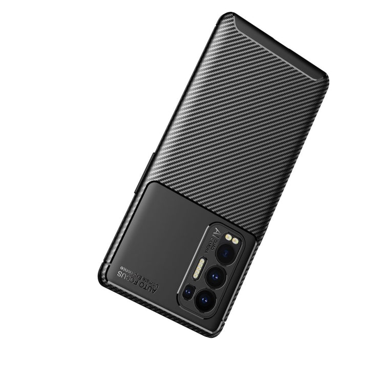 For OPPO Reno5 Pro Plus Carbon Fiber Texture Shockproof TPU Case
