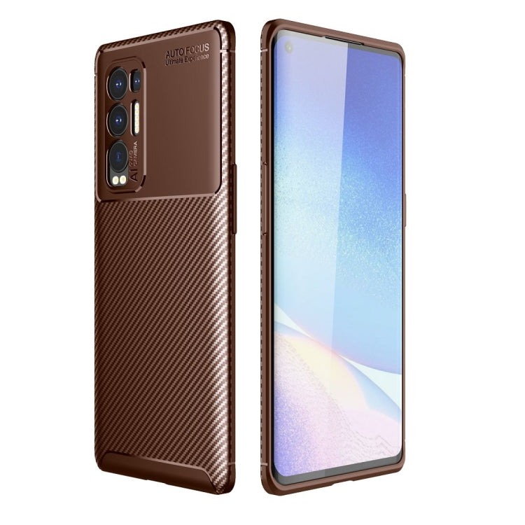 For OPPO Reno5 Pro Plus Carbon Fiber Texture Shockproof TPU Case