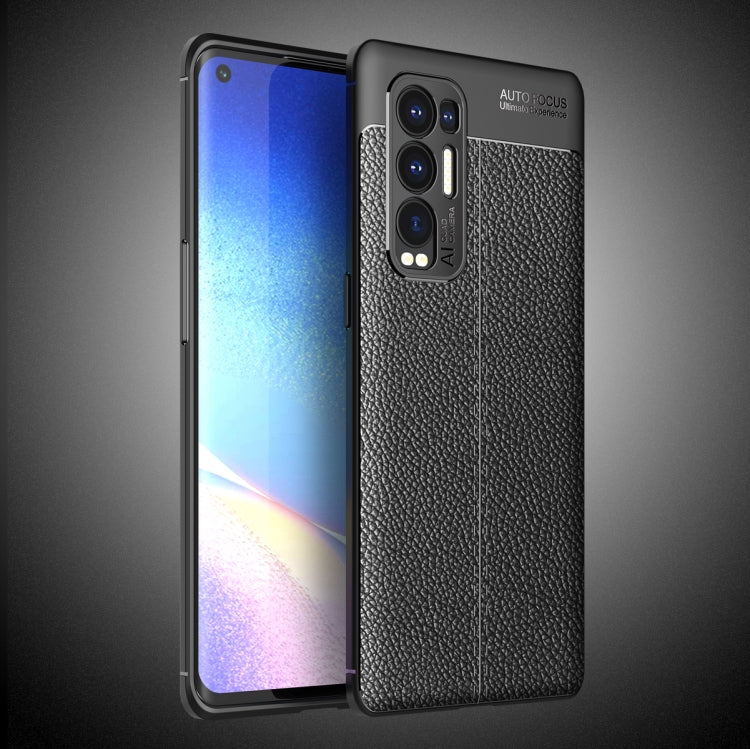 For OPPO Reno5 Pro Plus Litchi Texture TPU Shockproof Case