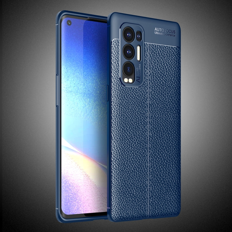 For OPPO Reno5 Pro Plus Litchi Texture TPU Shockproof Case