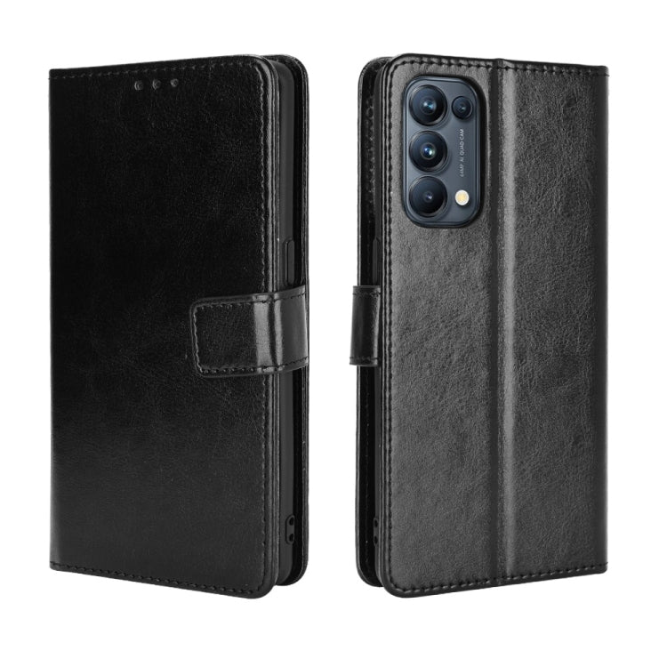 For OPPO Reno5 Pro 5G Retro Crazy Horse Texture Horizontal Flip Leather Case with Holder & Card Slots & Photo Frame