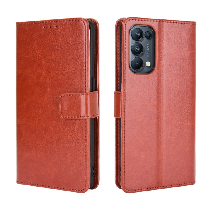For OPPO Reno5 Pro 5G Retro Crazy Horse Texture Horizontal Flip Leather Case with Holder & Card Slots & Photo Frame