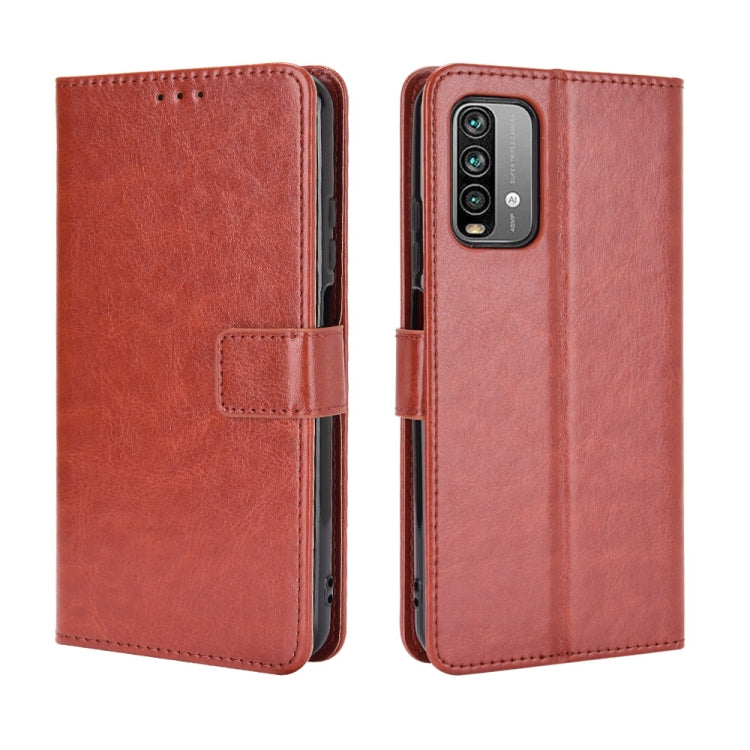 For Xiaomi Redmi 9T / 9 Power / Note 9 4G Retro Crazy Horse Texture Horizontal Flip Leather Case with Holder & Card Slots & Photo Frame