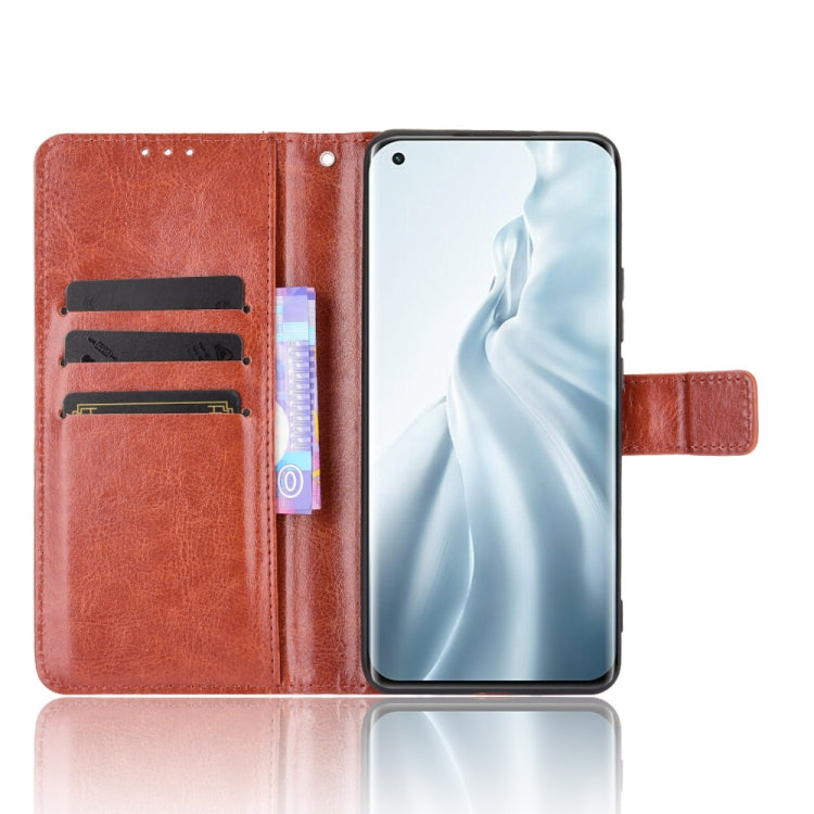 For Xiaomi Mi 11 Retro Crazy Horse Texture Horizontal Flip Leather Case with Holder & Card Slots & Photo Frame