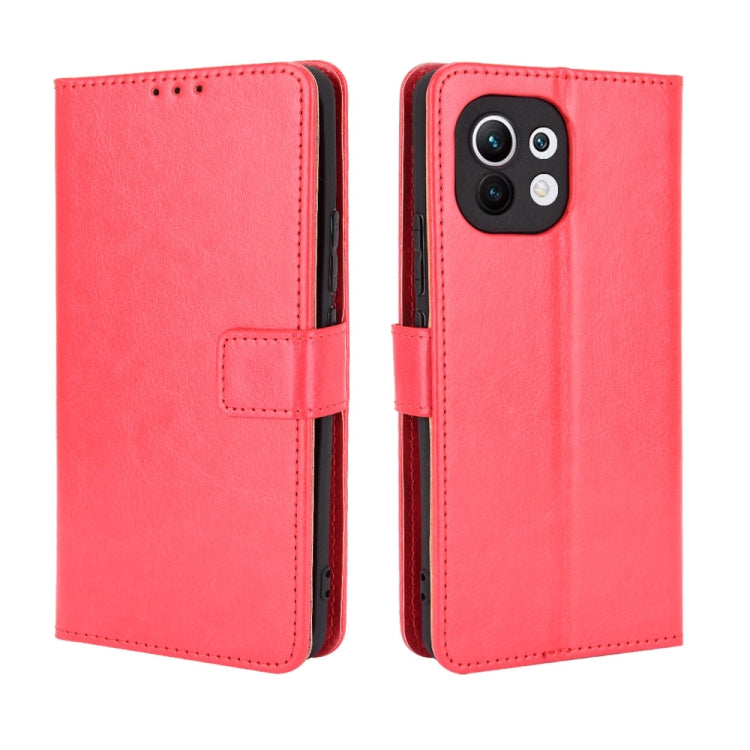 For Xiaomi Mi 11 Retro Crazy Horse Texture Horizontal Flip Leather Case with Holder & Card Slots & Photo Frame
