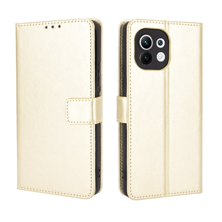 For Xiaomi Mi 11 Retro Crazy Horse Texture Horizontal Flip Leather Case with Holder & Card Slots & Photo Frame