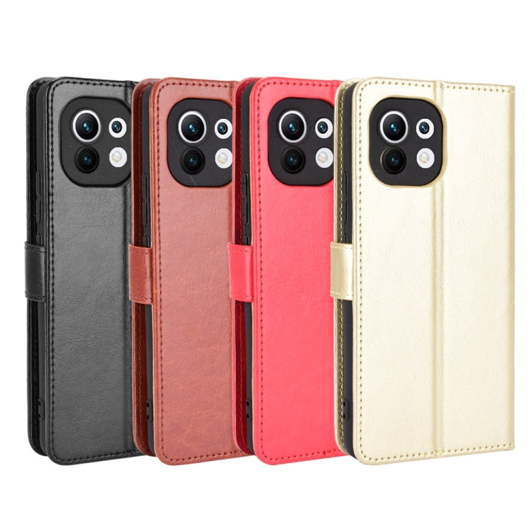 For Xiaomi Mi 11 Retro Crazy Horse Texture Horizontal Flip Leather Case with Holder & Card Slots & Photo Frame