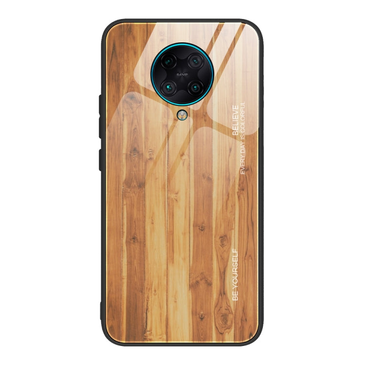 For Xiaomi Redmi K30 Pro Wood Grain Glass Protective Case